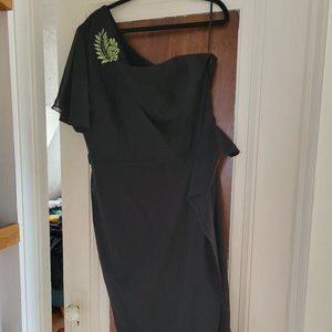 Elle Rebel and TOBS Black One Shoulder Fitted dress 3xl